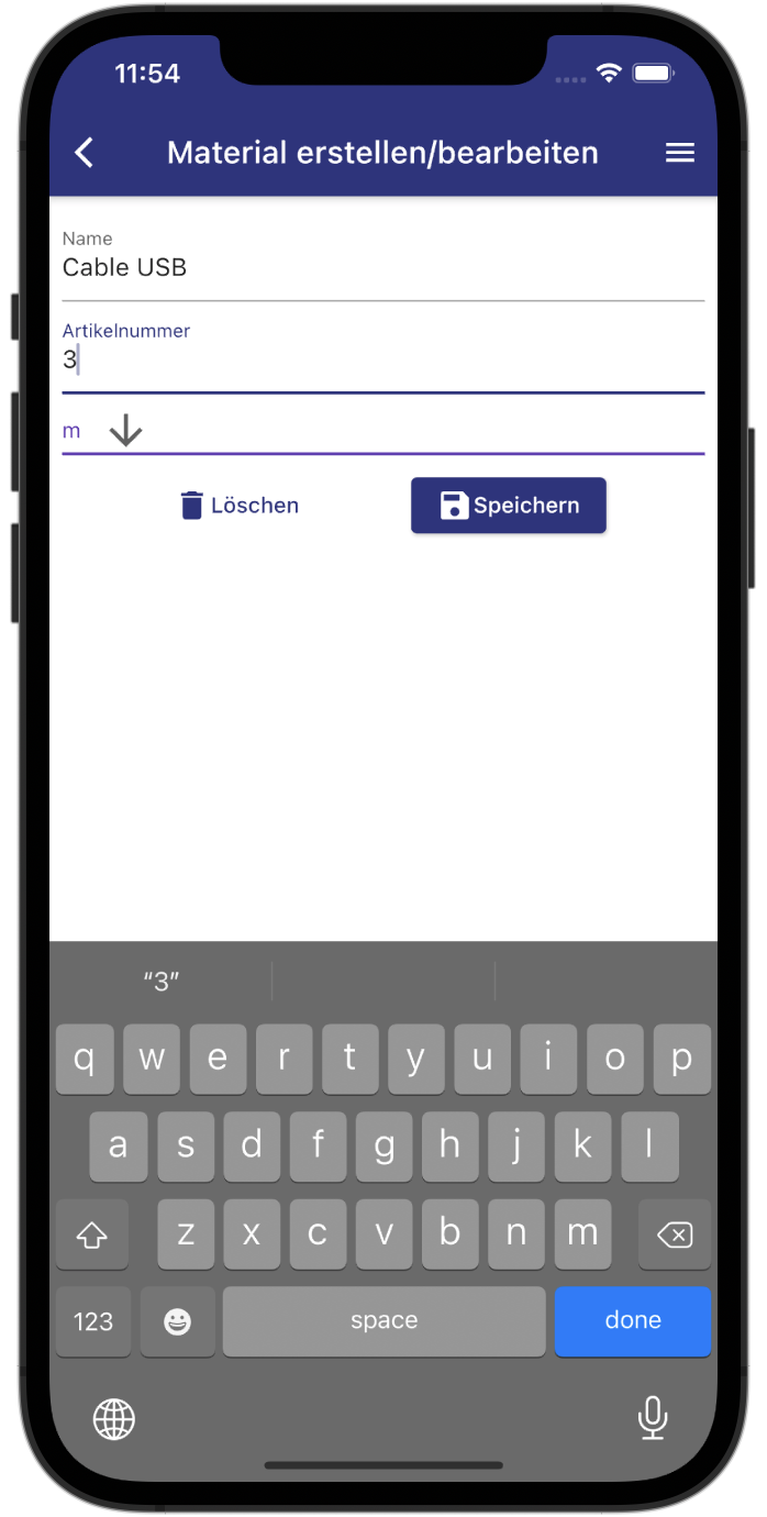 ServiceZoid Feature: Anpassungen der PDFs, Materialien und Einheiten. - Digitale Rapportscheine für Handwerker