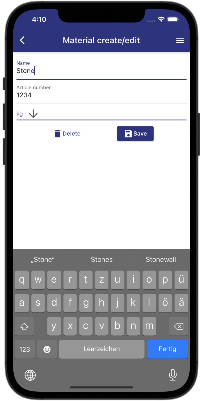 ServiceZoid Feature: Customise pdfs, materials and units. - digital service reports for tradespeople