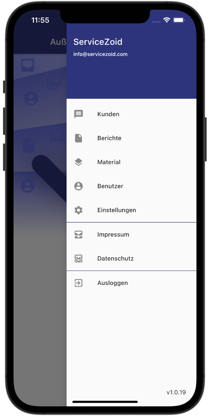 ServiceZoid App Screenshot - Digitale Rapportscheine für Handwerker