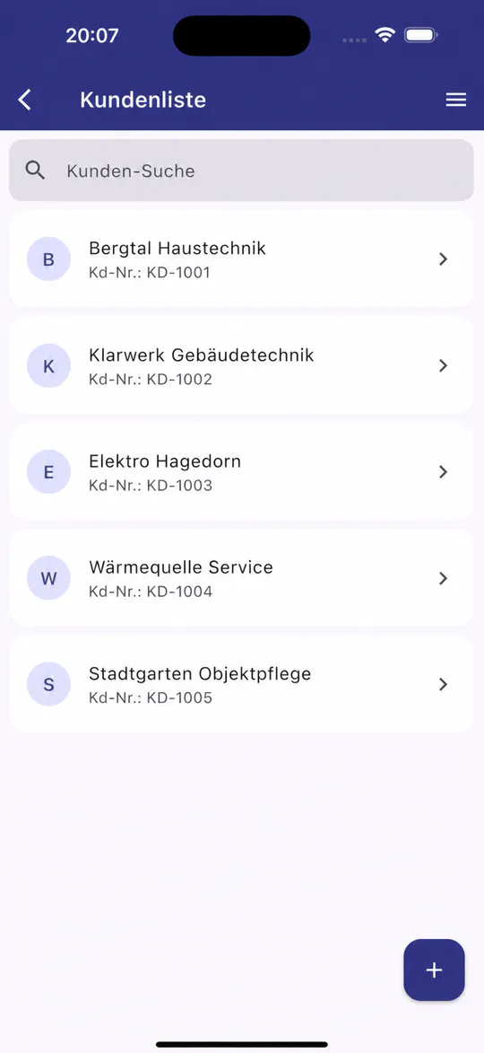 ServiceZoid Feature: Kunden und Material importieren - Digitale Rapportscheine für Handwerker
